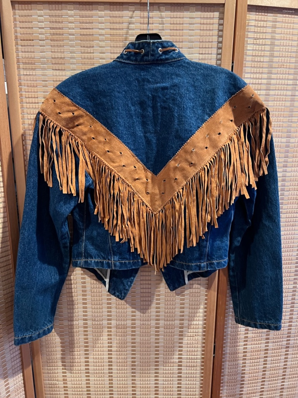 Frontier Collection vintage 1980’s denim jean western cropped jacket - Picture 6 of 10